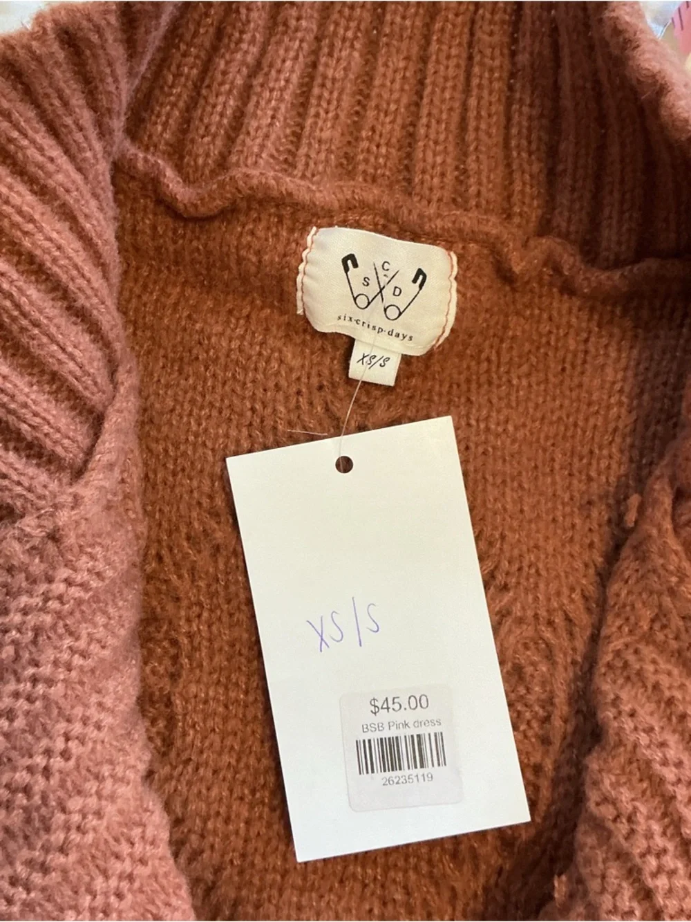 NWT Anthropologie Six Crisp Days Brown Sarria Collared Cardigan Size XS/S - Picture 8 of 8